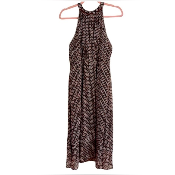 Madewell Silk Diamond Tile Midi Dress Size 2 - Picture 2 of 8